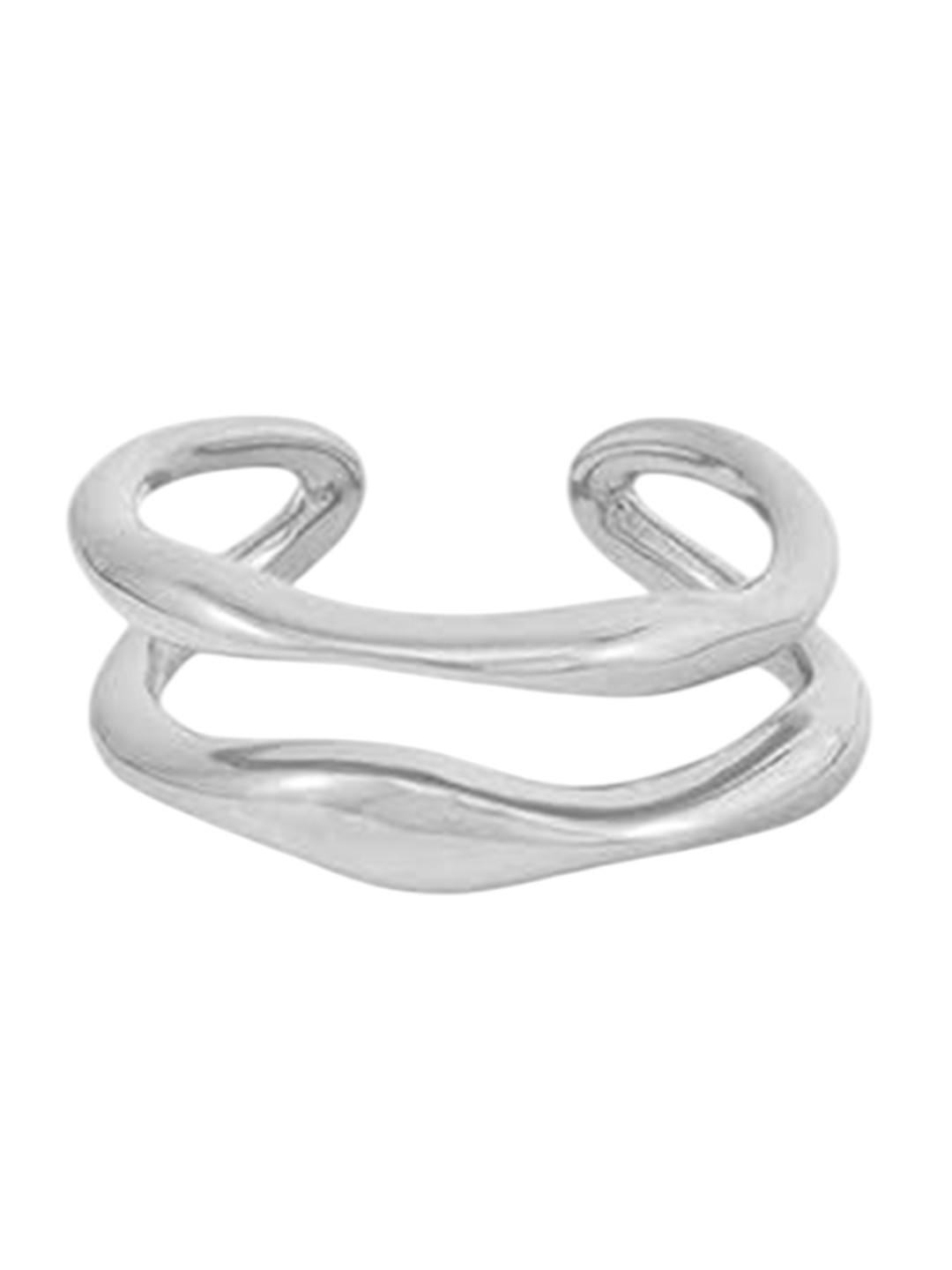 ISHI New York Rhodium-Plated Bond Finger Ring