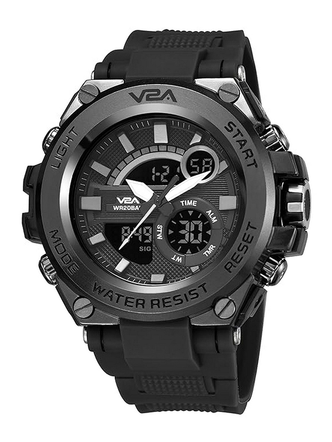 V2A Men Dial & Straps Analogue and Digital Watch V2A-CS-1706A-Grey-02