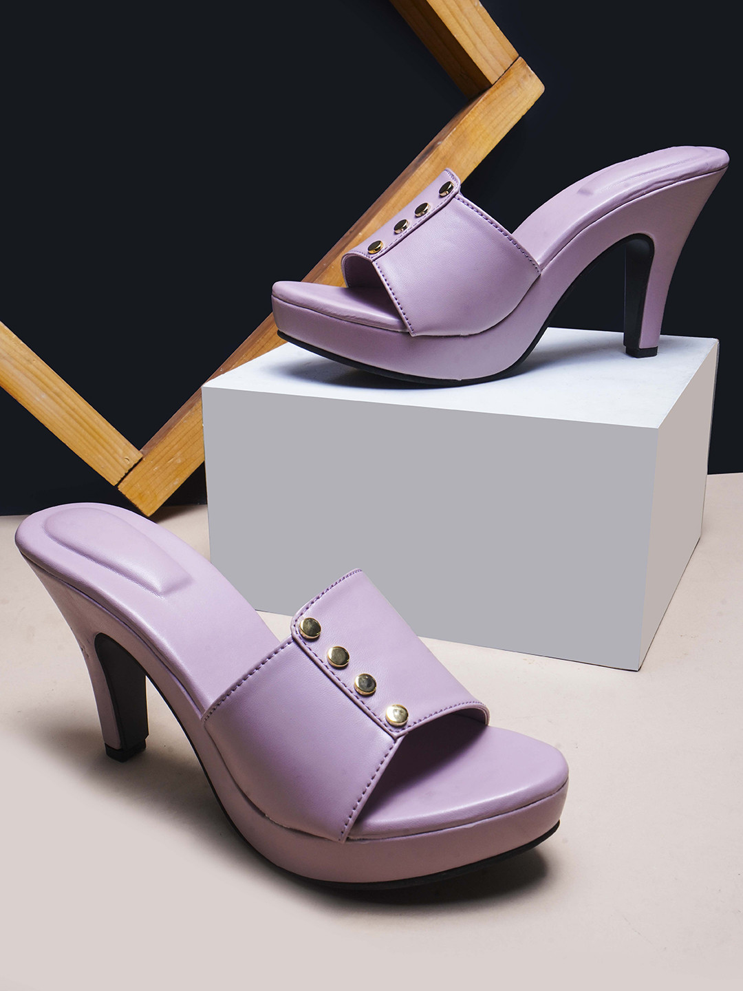 Froh Feet Women Open Toe Embllished Block Heel Sandals