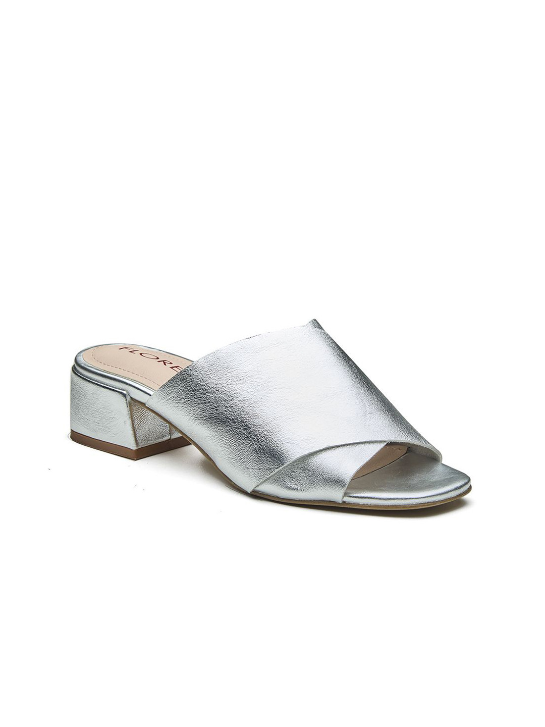 Peach Flores Hawaii Women Leather Block Heels