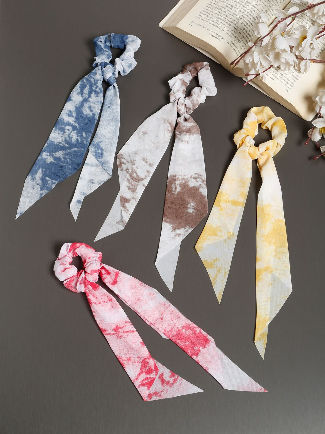 Stoln Girls Set of 4 Tie-Dye Ponytail Holders