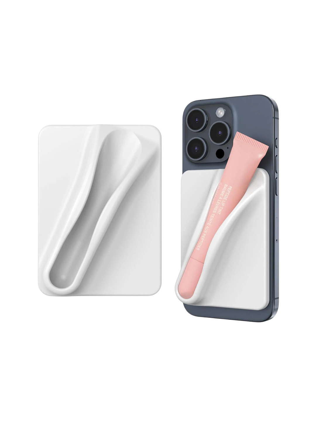 CASE CREATION Solid Soft Silicone Mobile Back Case Lip Balm Holder