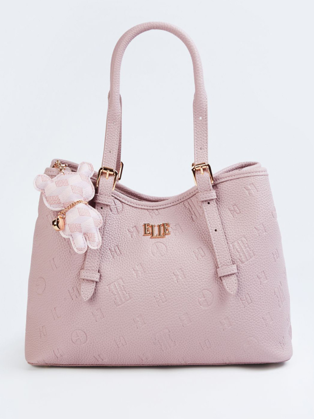 ELLE Textured Structured Handheld Handbag