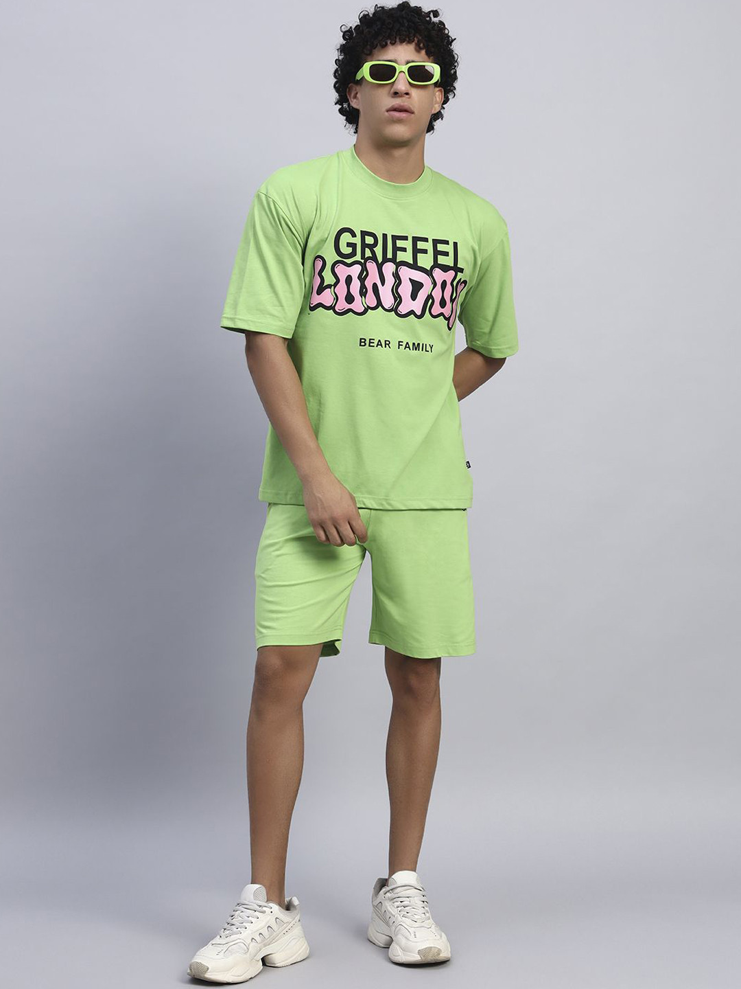 GRIFFEL Men Loose Fit High-Rise Sports Shorts with Antimicrobial Technology