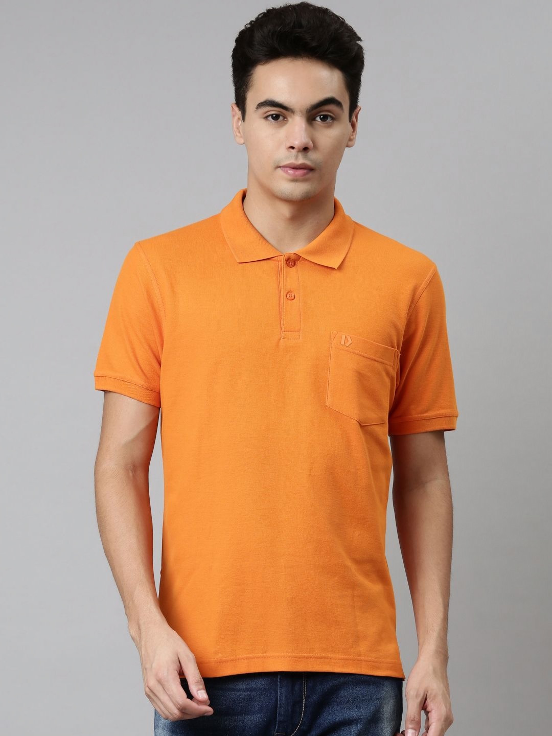 DIXCY SCOTT MAXIMUS Brand Logo Polo Collar Antimicrobial Pockets T-shirt