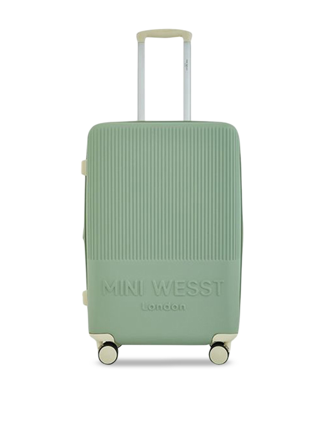 MINI WESST Set Of 2 Textured Hard Sided Medium & Cabin Trolley Bags