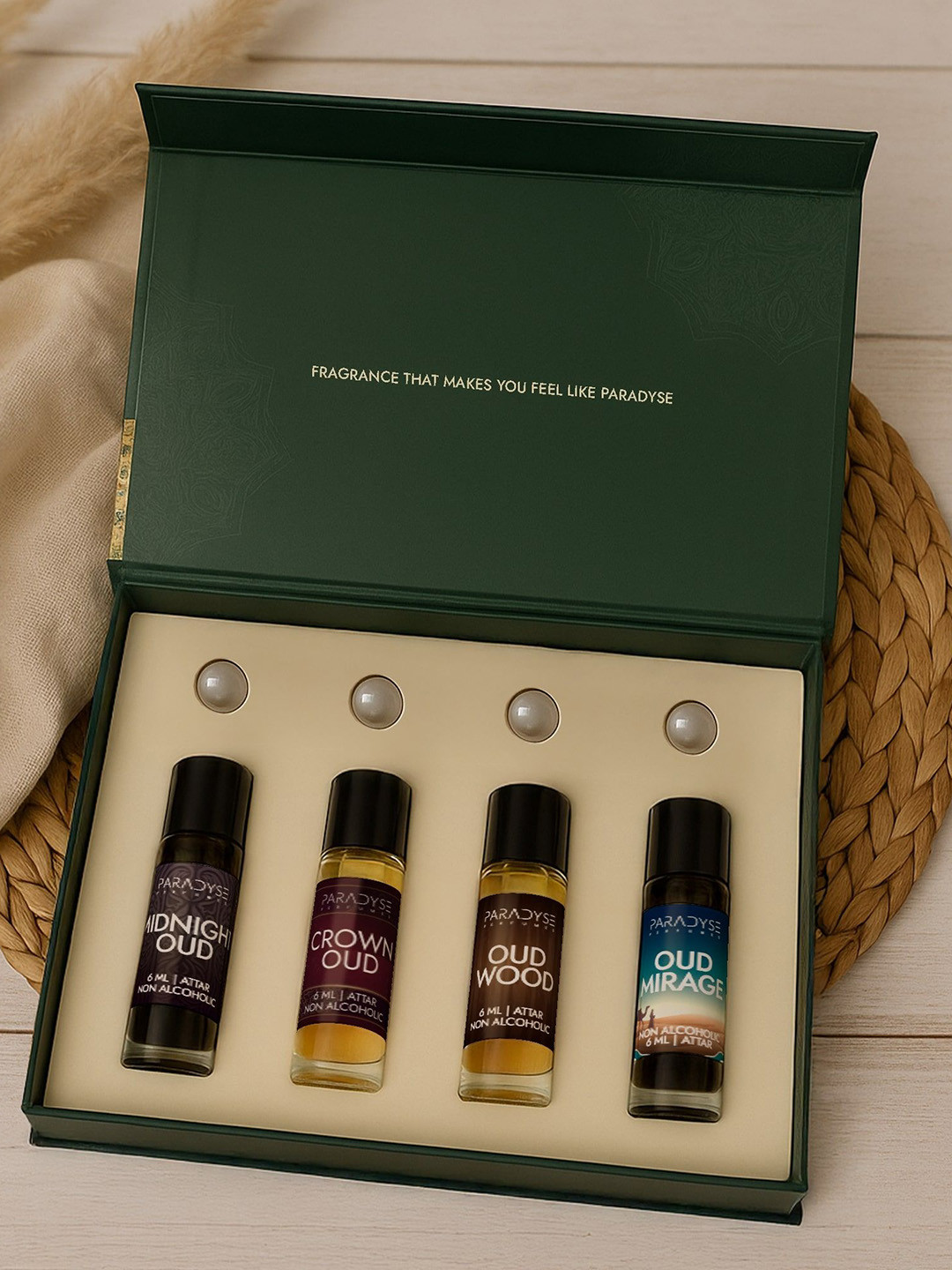 PARADYSE PERFUMES Set Of 4 Long Lasting Attar - 6ml Each
