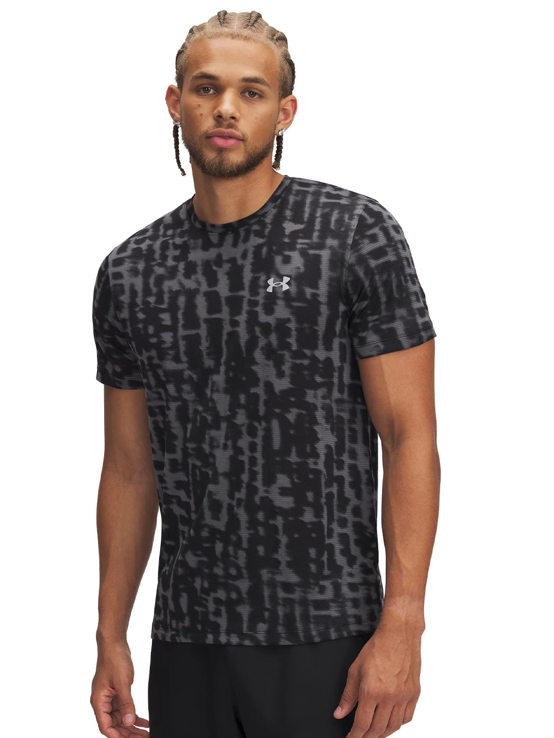UNDER ARMOUR Launch Brand Logo Printed Round Neck Slim-Fit T-shirt