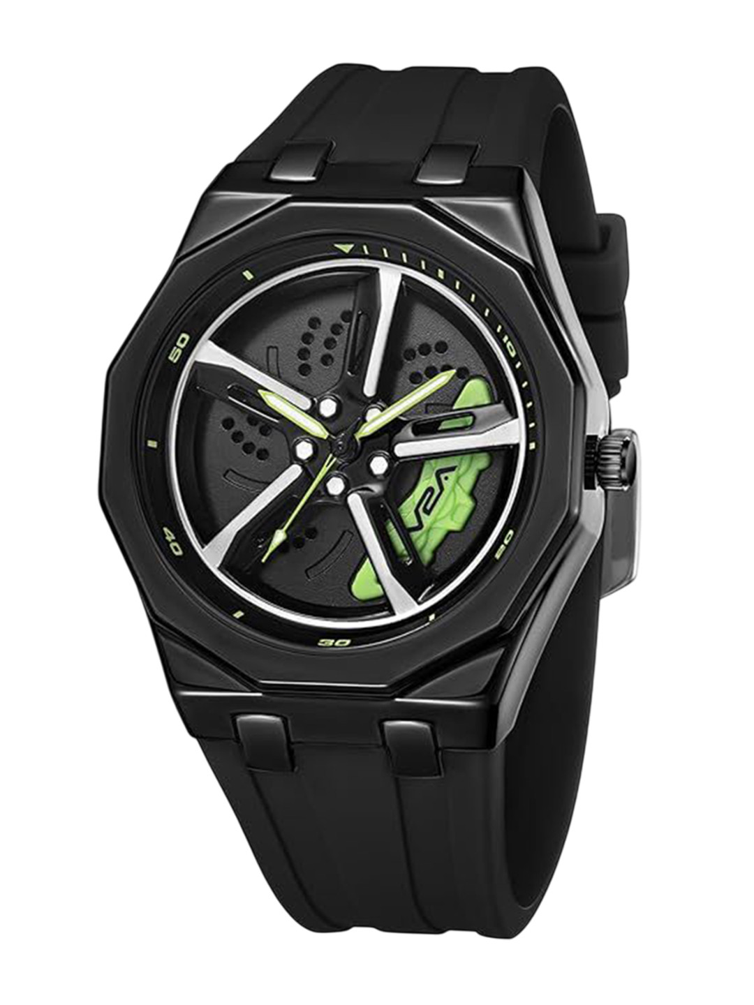 V2A Men Dial & Straps Analogue Watch V2A-CS-2420-S-Blk-Grn