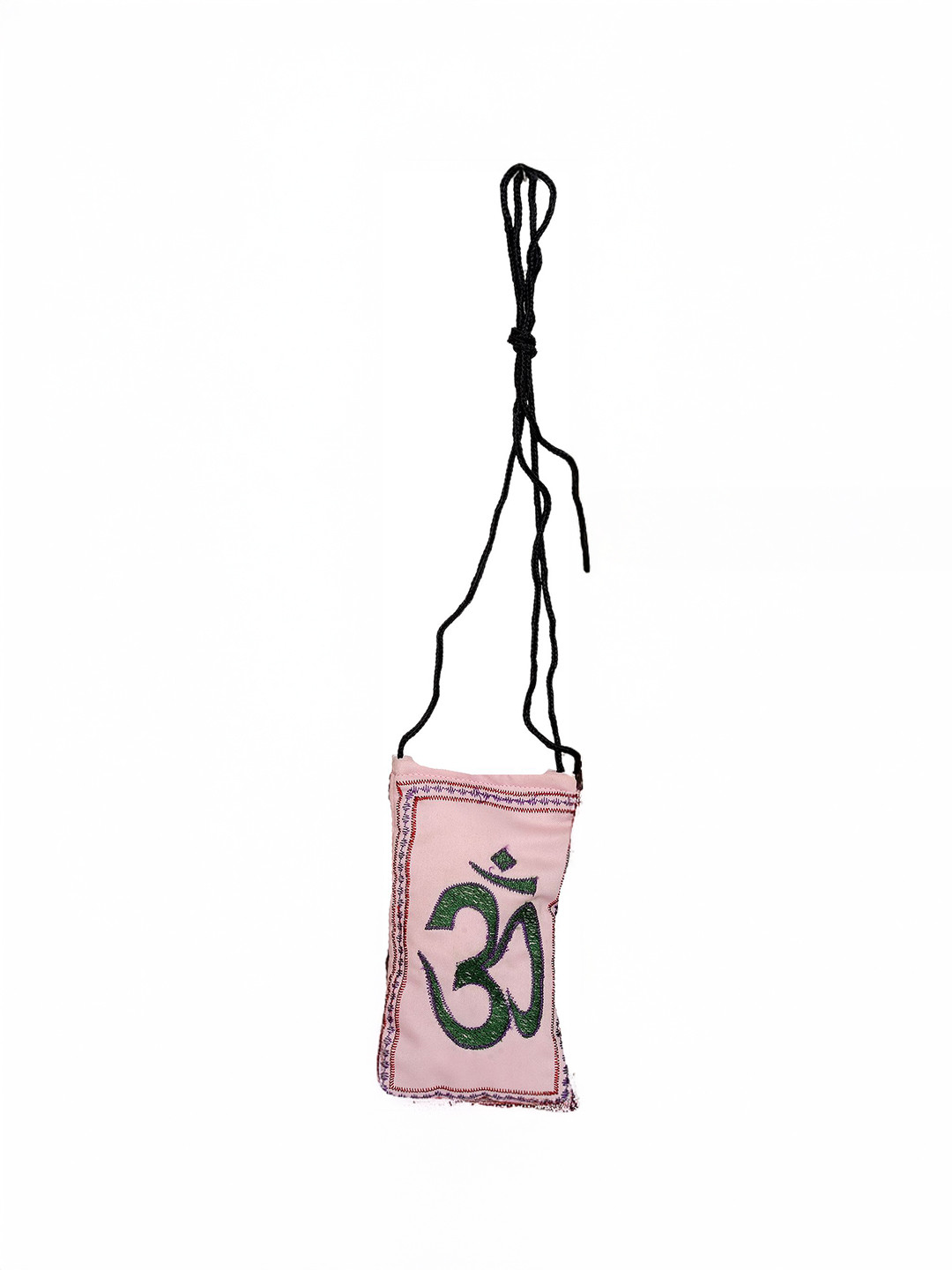 Exotic India Embroidered Cotton Om Mobile Bag