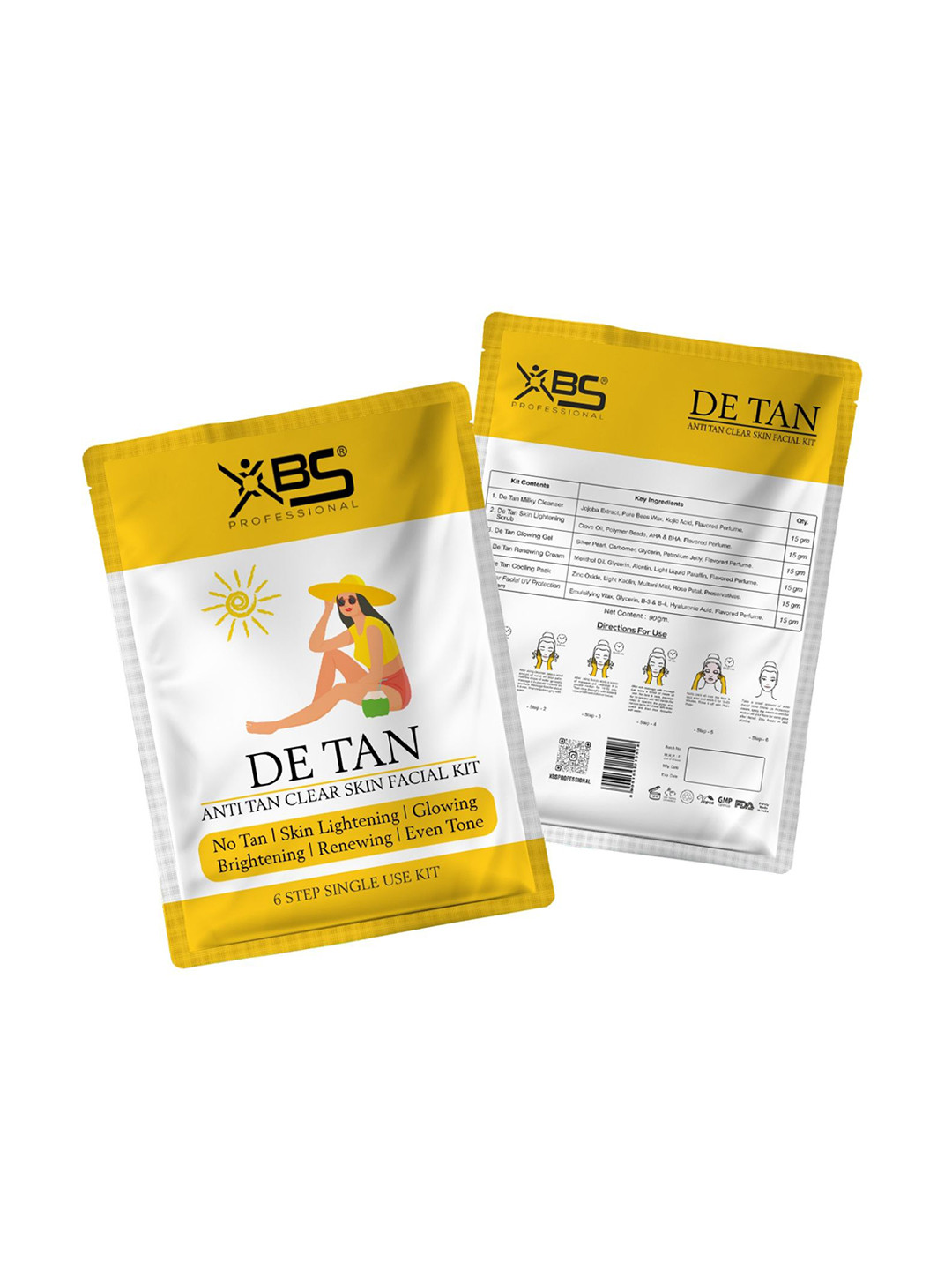 XBS D Tan Brightening Facial Kit - 15 g Each