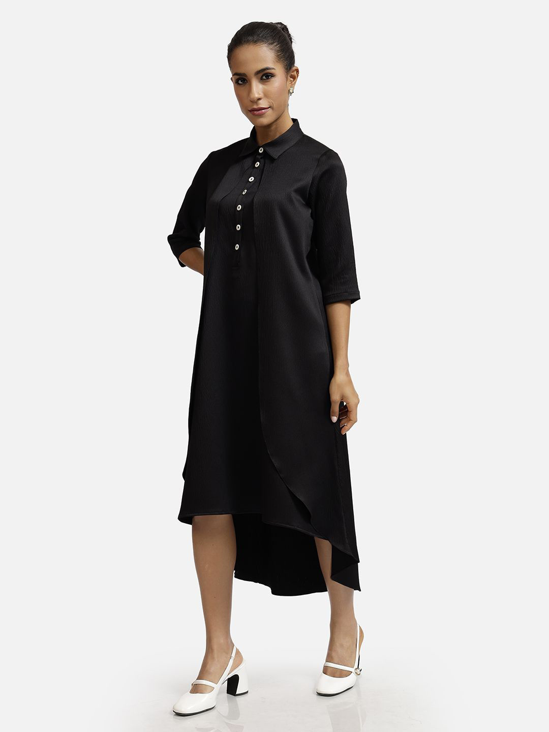 OFFICE & YOU Women High-Low Hem A-Line Dress