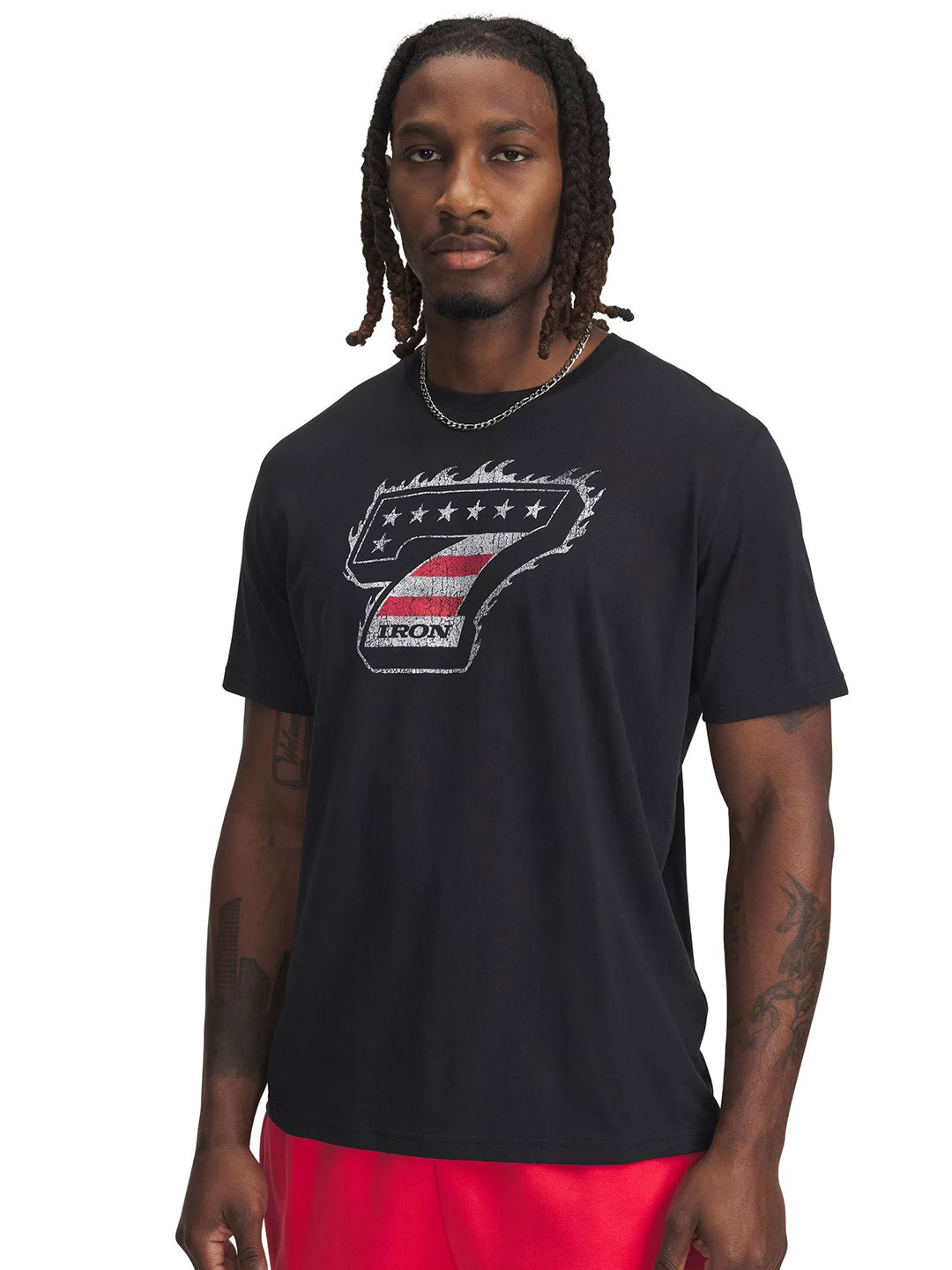 UNDER ARMOUR Project Rock Typography Printed Round Neck Relaxed-Fit T-Shirt