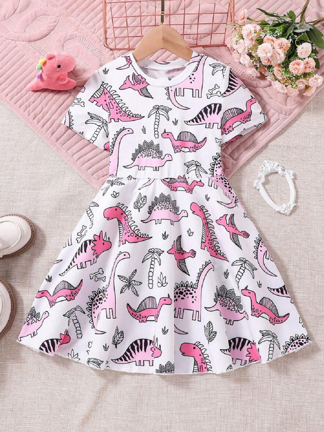 BAESD Conversational Print Fit & Flare Dress