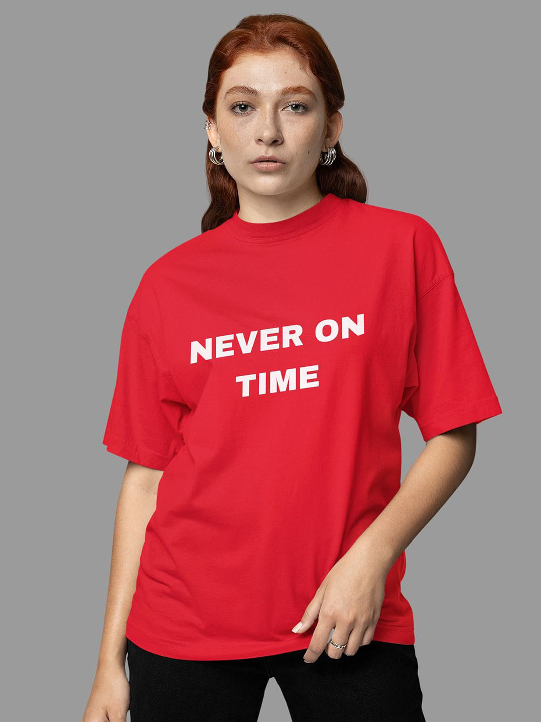 SNUG24 Typography Printed Round Neck Short Sleeves Cotton T-shirt