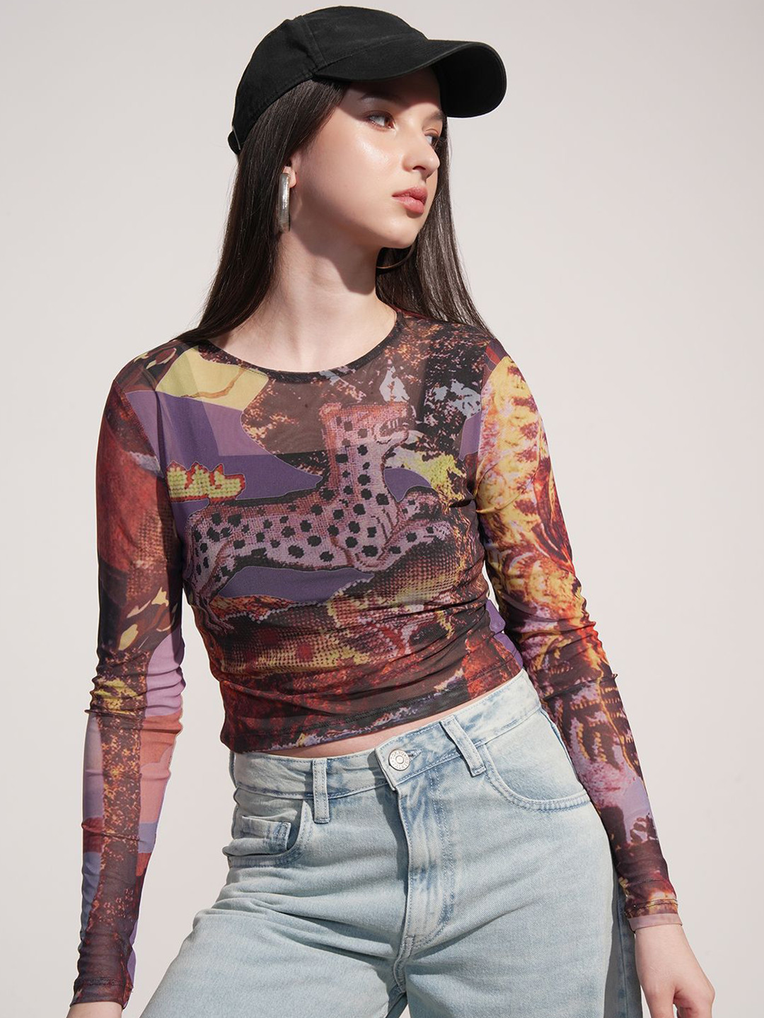 ESPYR By Tokyo Talkies Women Graphic Printed Regular Crop Top