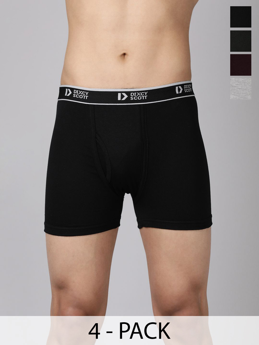Dixcy Scott Originals Pack Of 5 Super Combed Cotton Short Trunks CROSS-TRNK-P5, BGNOW