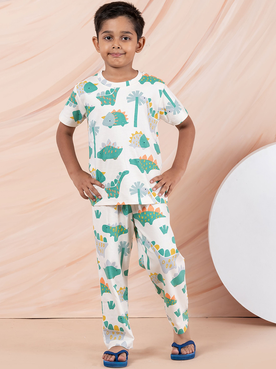 Taatoom Boys Animal Printed Tshirt & Pyjamas Night Suit