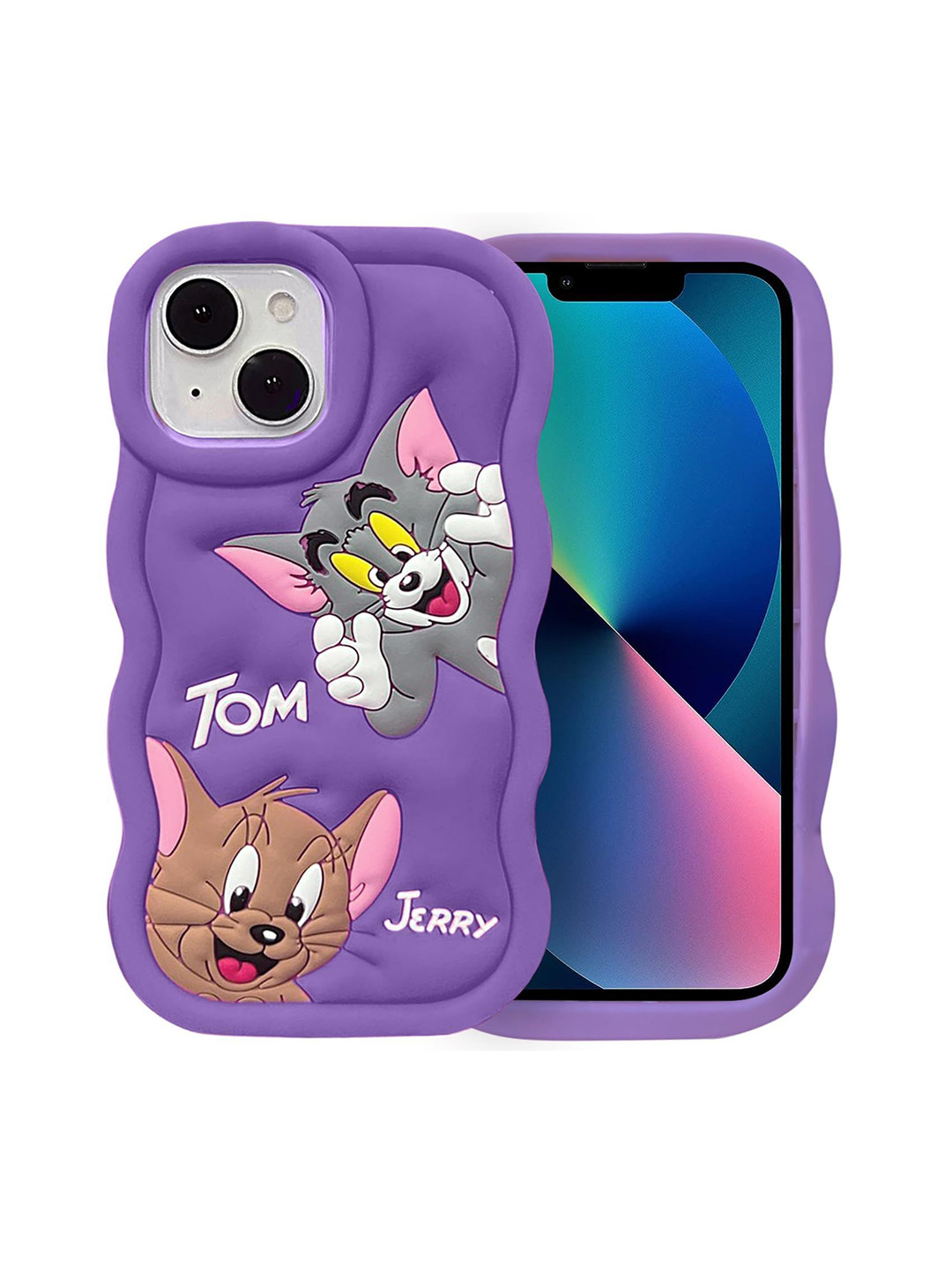 CASE CREATION Cartoon Characters Printed iPhone 14 Pro Rubber Bumper Case Mobile Cover