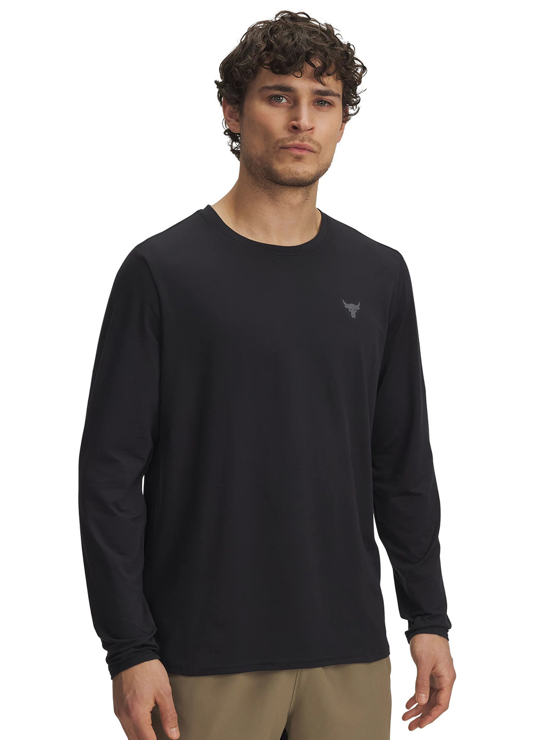 UNDER ARMOUR Project Rock Brand Logo Printed Round Neck T-shirt