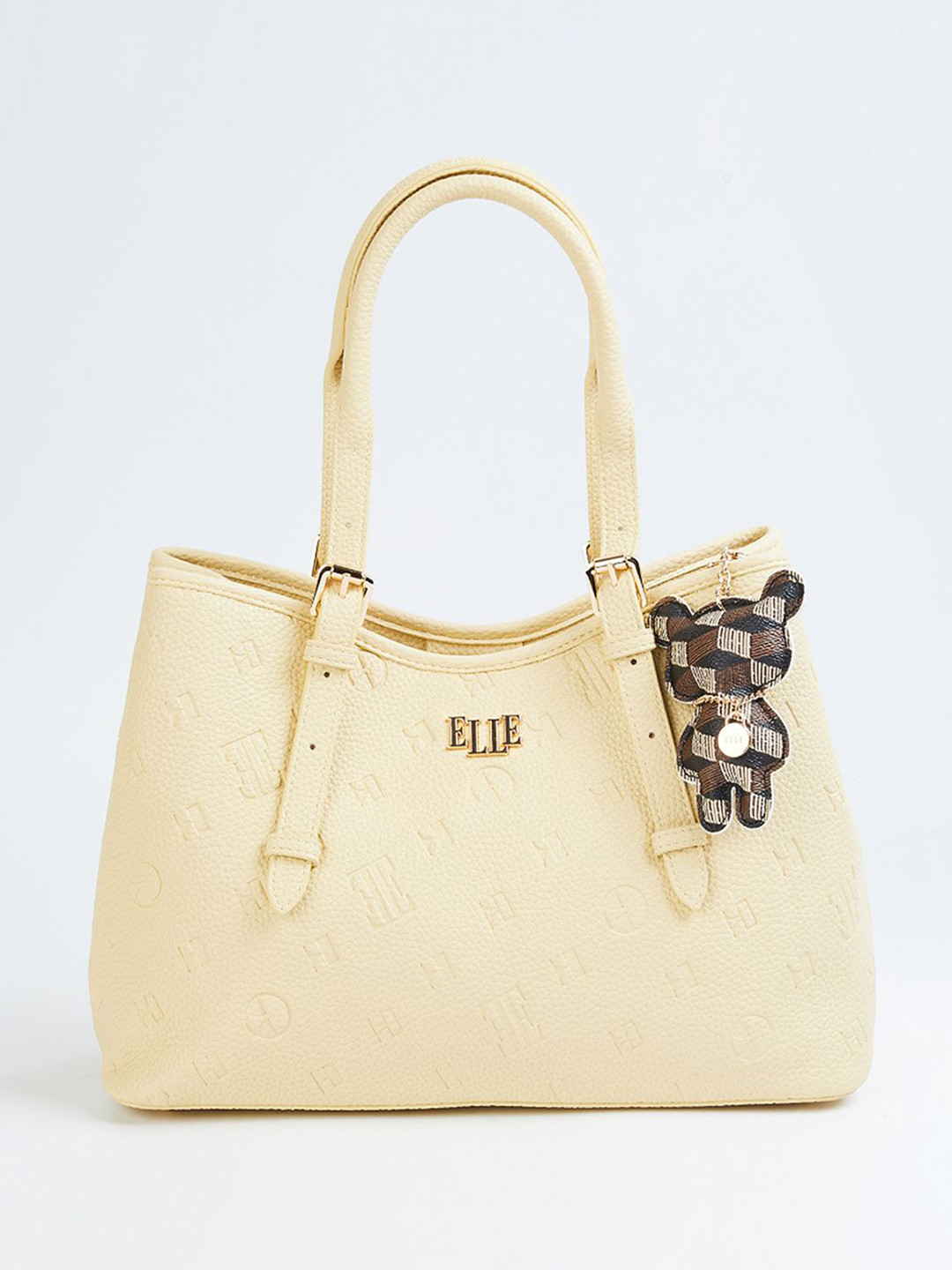 ELLE Textured Structured Handheld Handbag