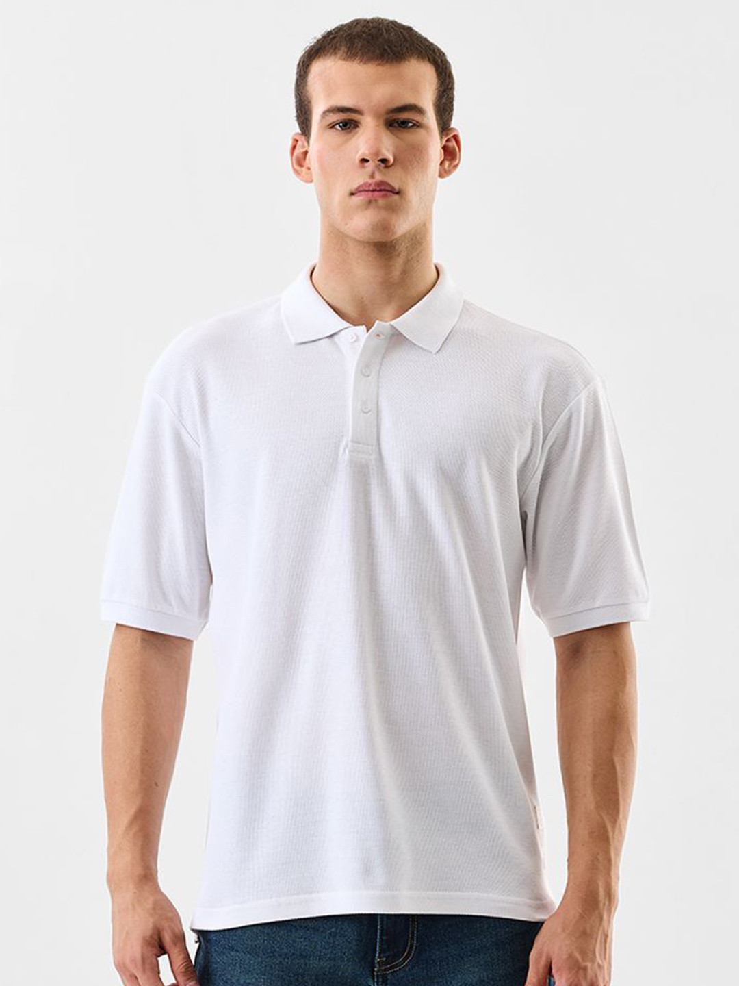 Snitch Polo Collar Pure Cotton T-Shirt