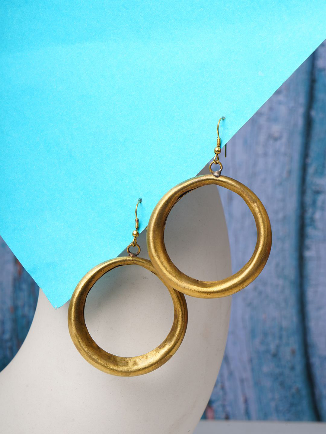 Bamboo Tree Jewels Circular Drop Earrings