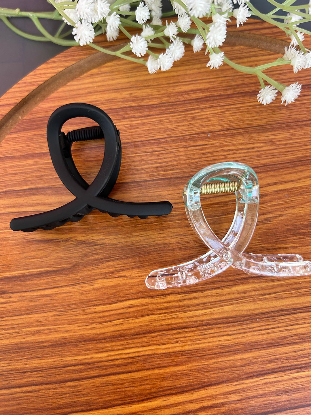 Radhya Accessories Set Of 2 Bofeini Sleek Loop Hair Claw Clips