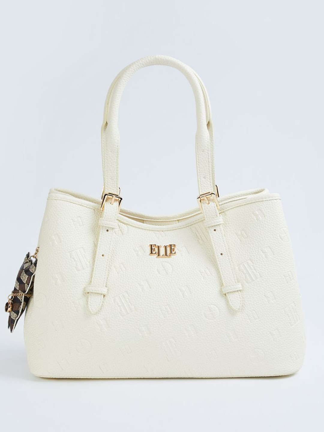 ELLE Textured Structured Handheld Handbag