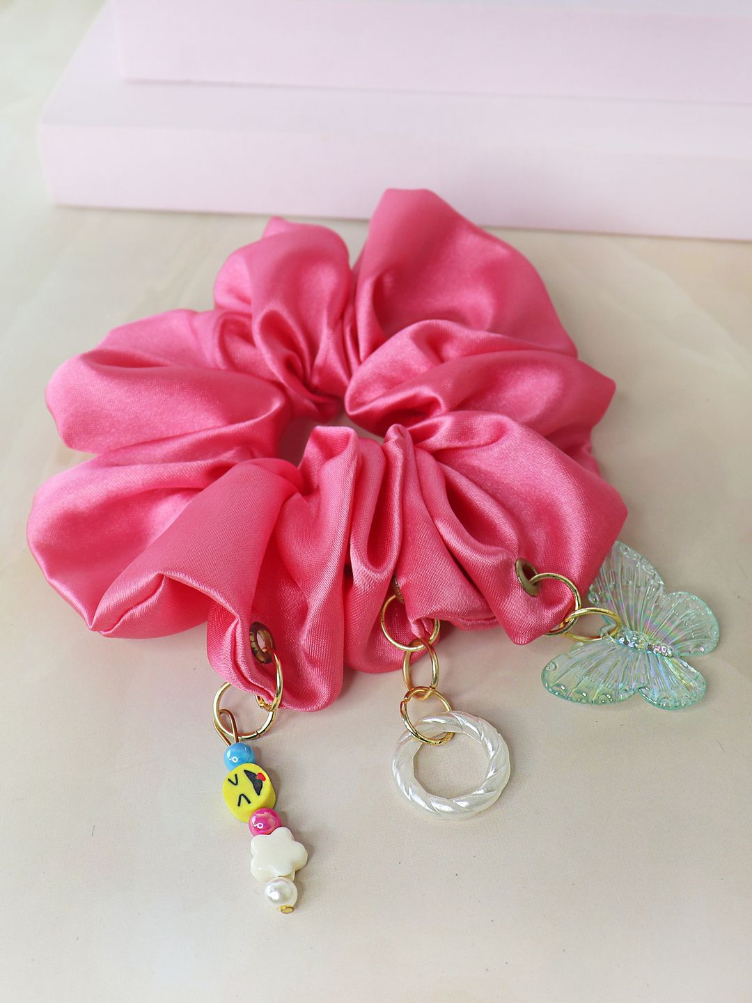 Soho Boho Studio Women Pink Punk Charm Scrunchies Hairband Hair Accessory