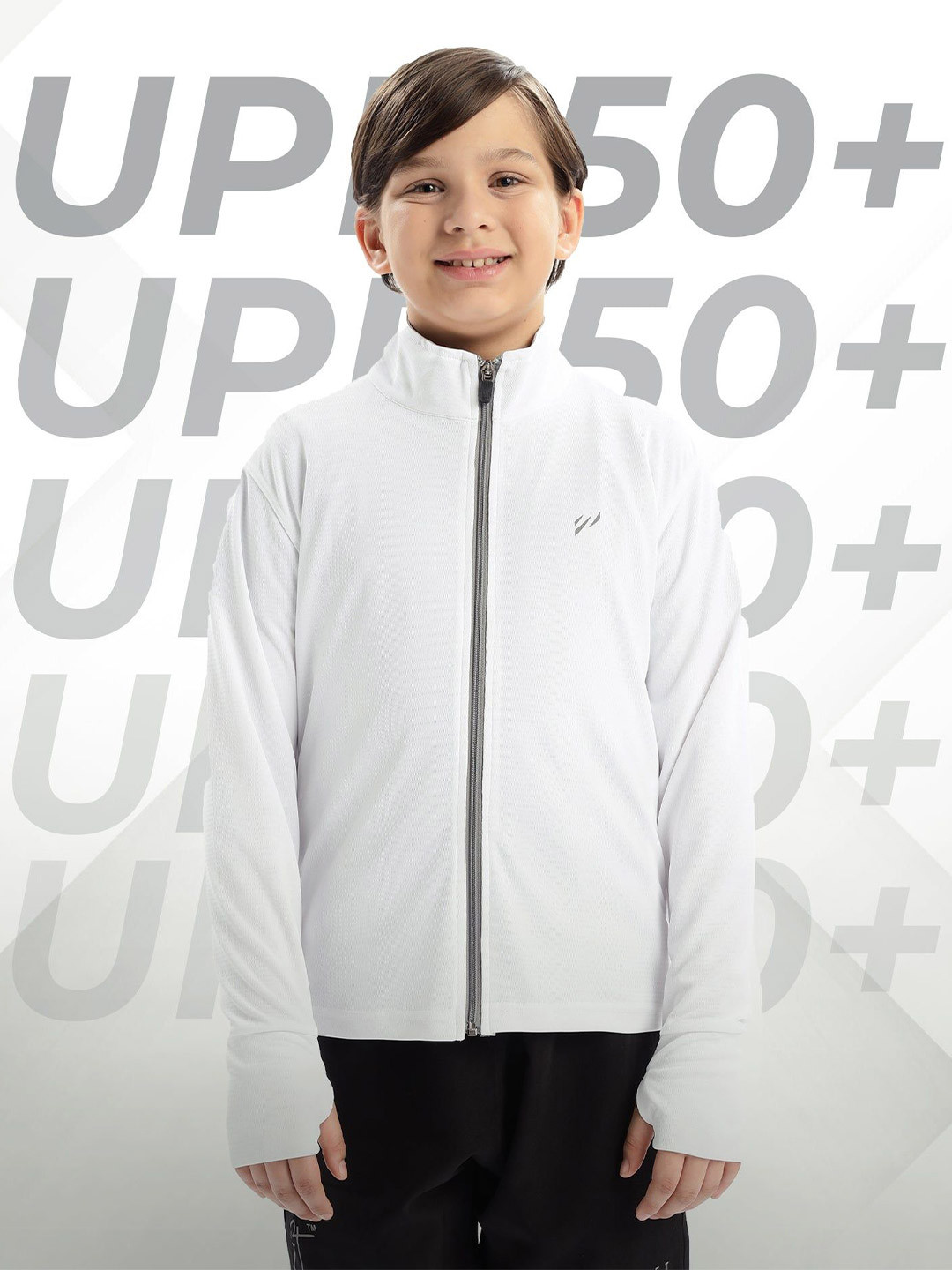 BLUE TYGA Boys Antimicrobial Outdoor Open Front Sunscreen Jacket