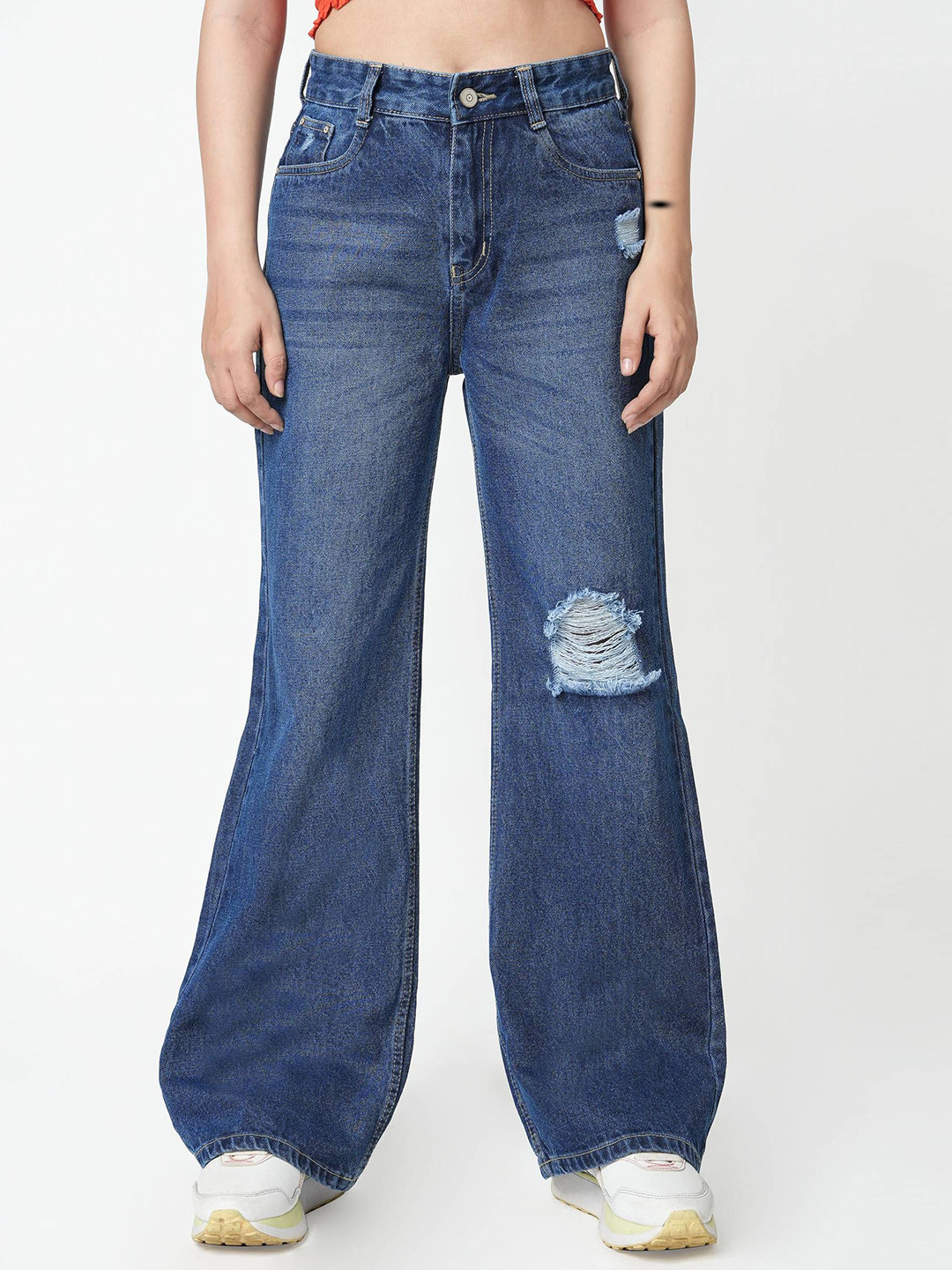ZUYA women Torn Mildly Distressed Denim Jeans