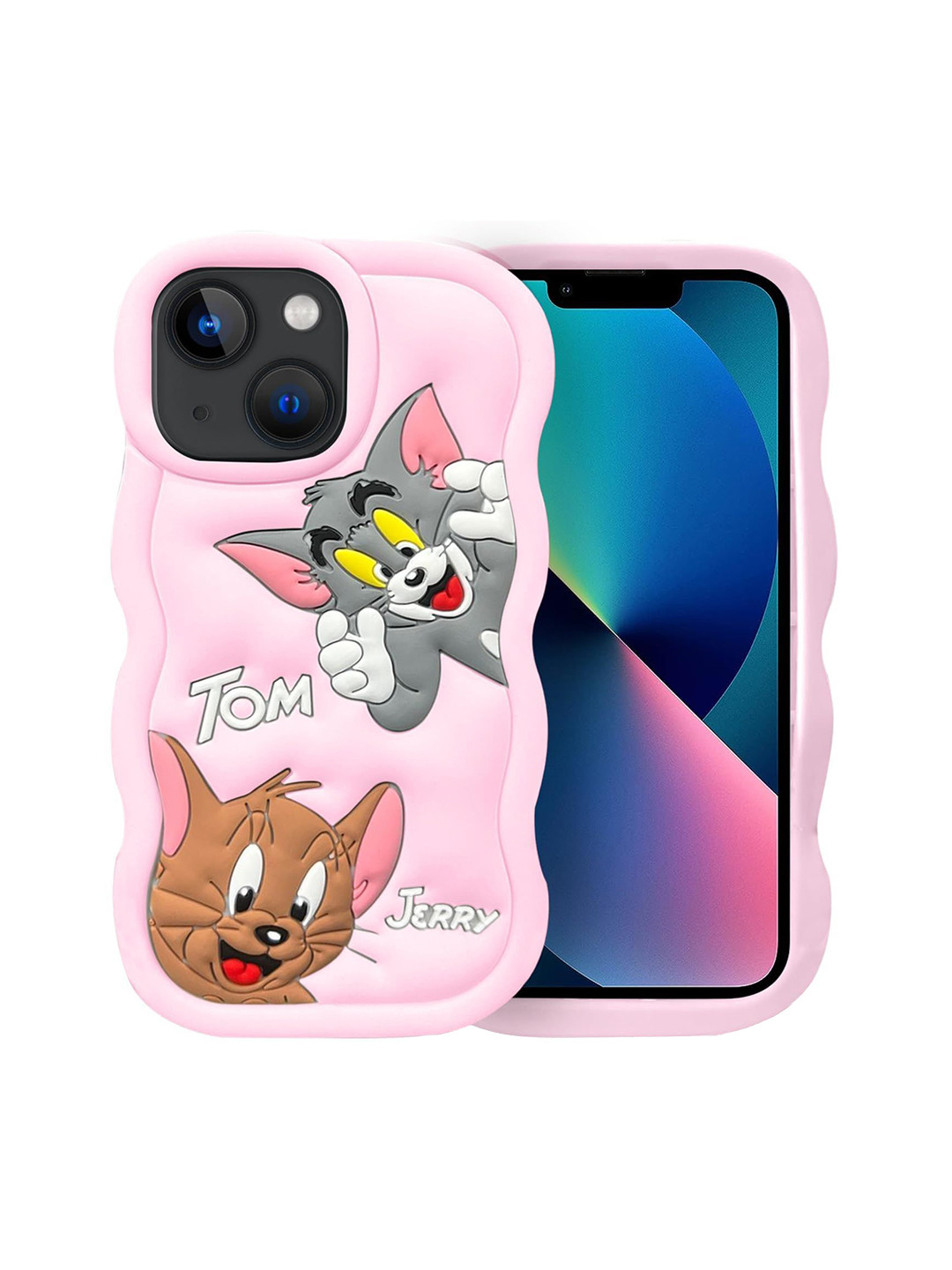 CASE CREATION Tom And Jerry Cartoon Printed iPhone 15 Plus Silicone Back Case