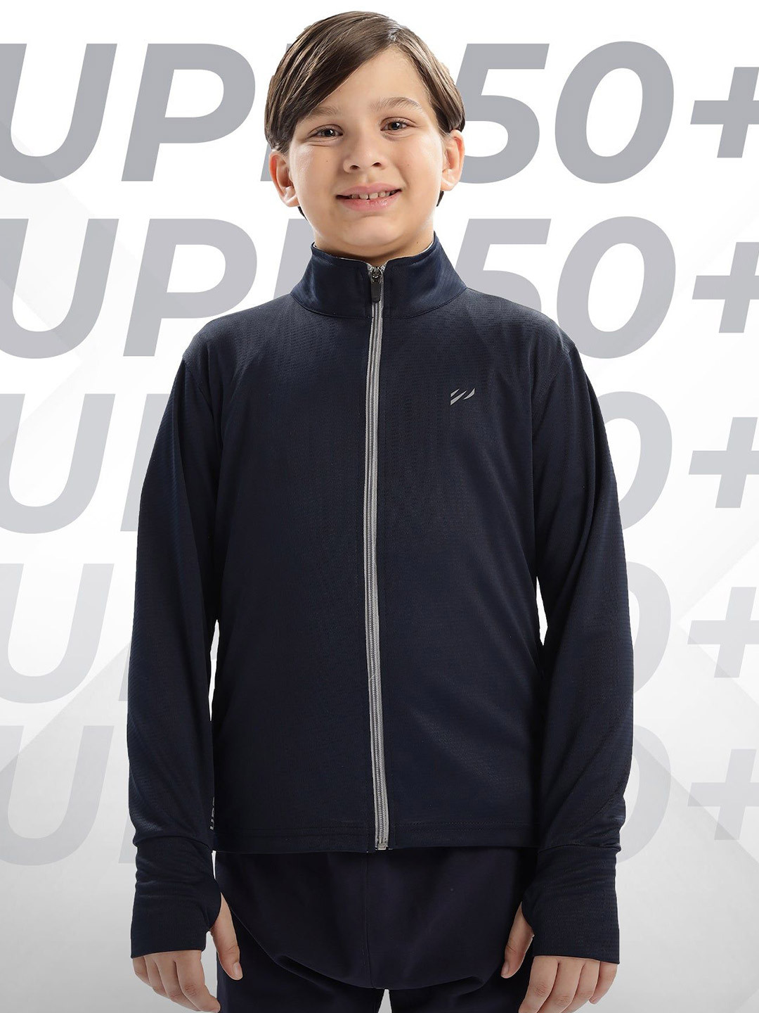 BLUE TYGA Boys Antimicrobial Outdoor Open Front Sunscreen Jacket