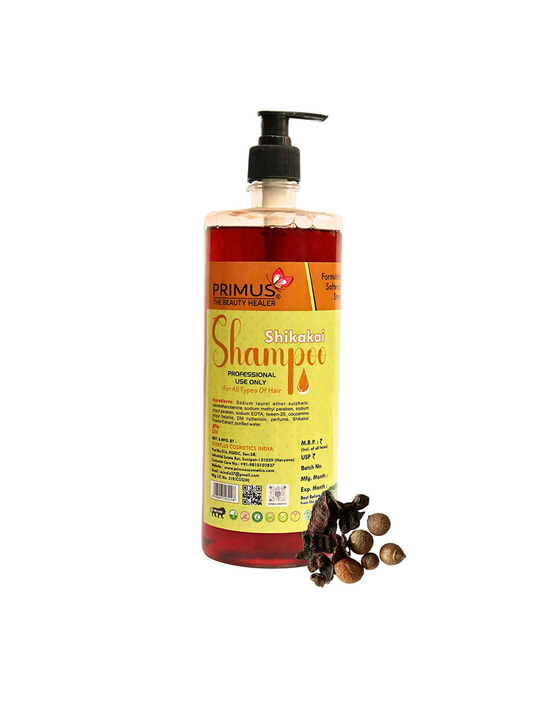 PRIMUS Shikakai Shampoo With Argan Oil - 1 L
