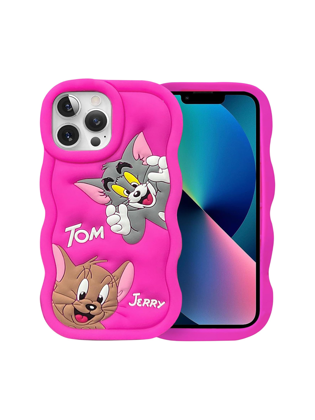 CASE CREATION Tom And Jerry Cartoon Printed iPhone 13 Pro Max Silicone Back Case