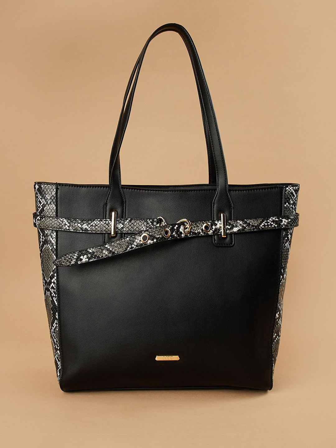 CODE by Lifestyle Women Solid Structured Cut Work Shoulder Bag