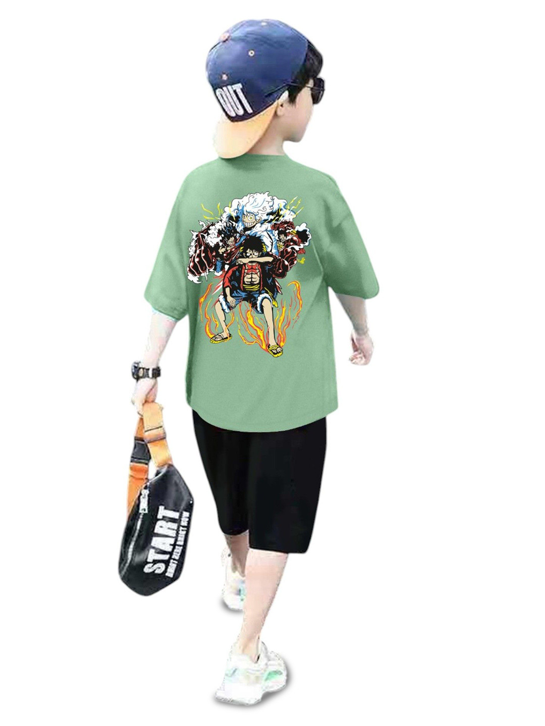 GCYX Boys Printed T-shirt with Shorts