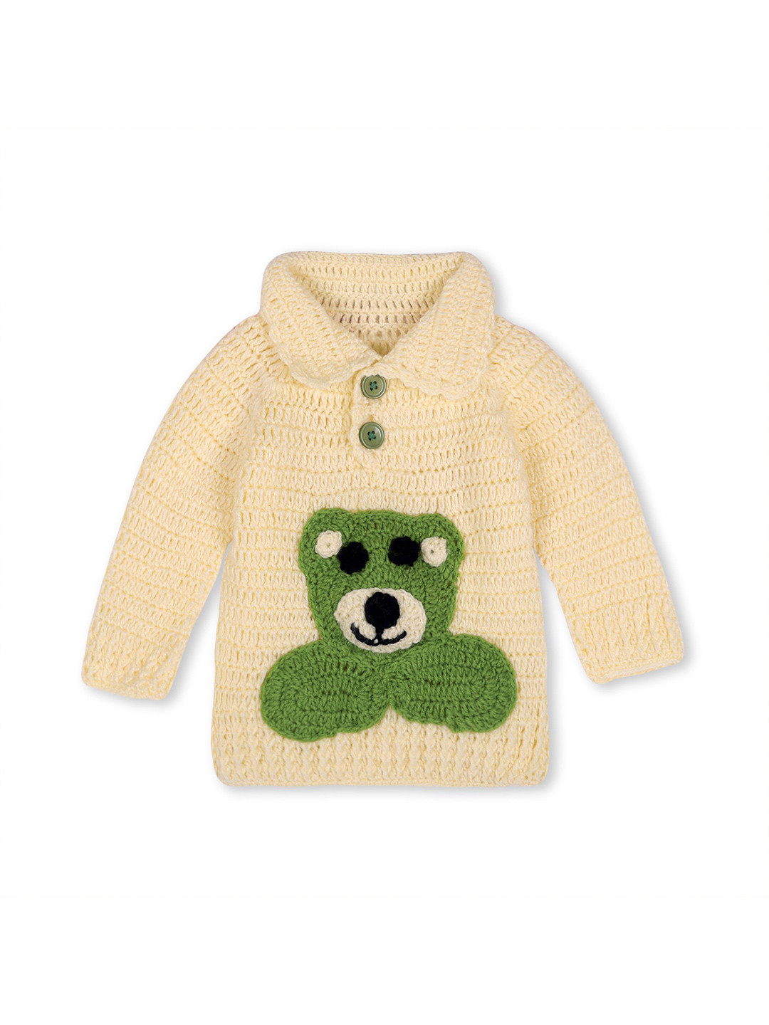Star Lath Kids Self Design Shirt Coller Woollen Pullover