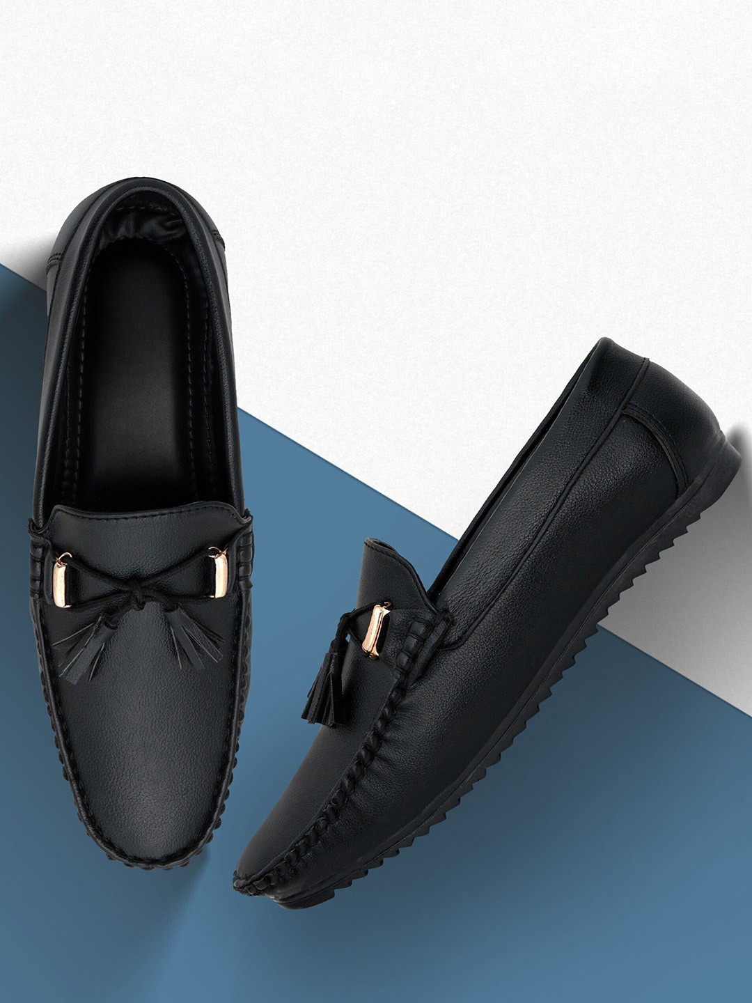 FUNNY FIRE Men Loafers With Buckles