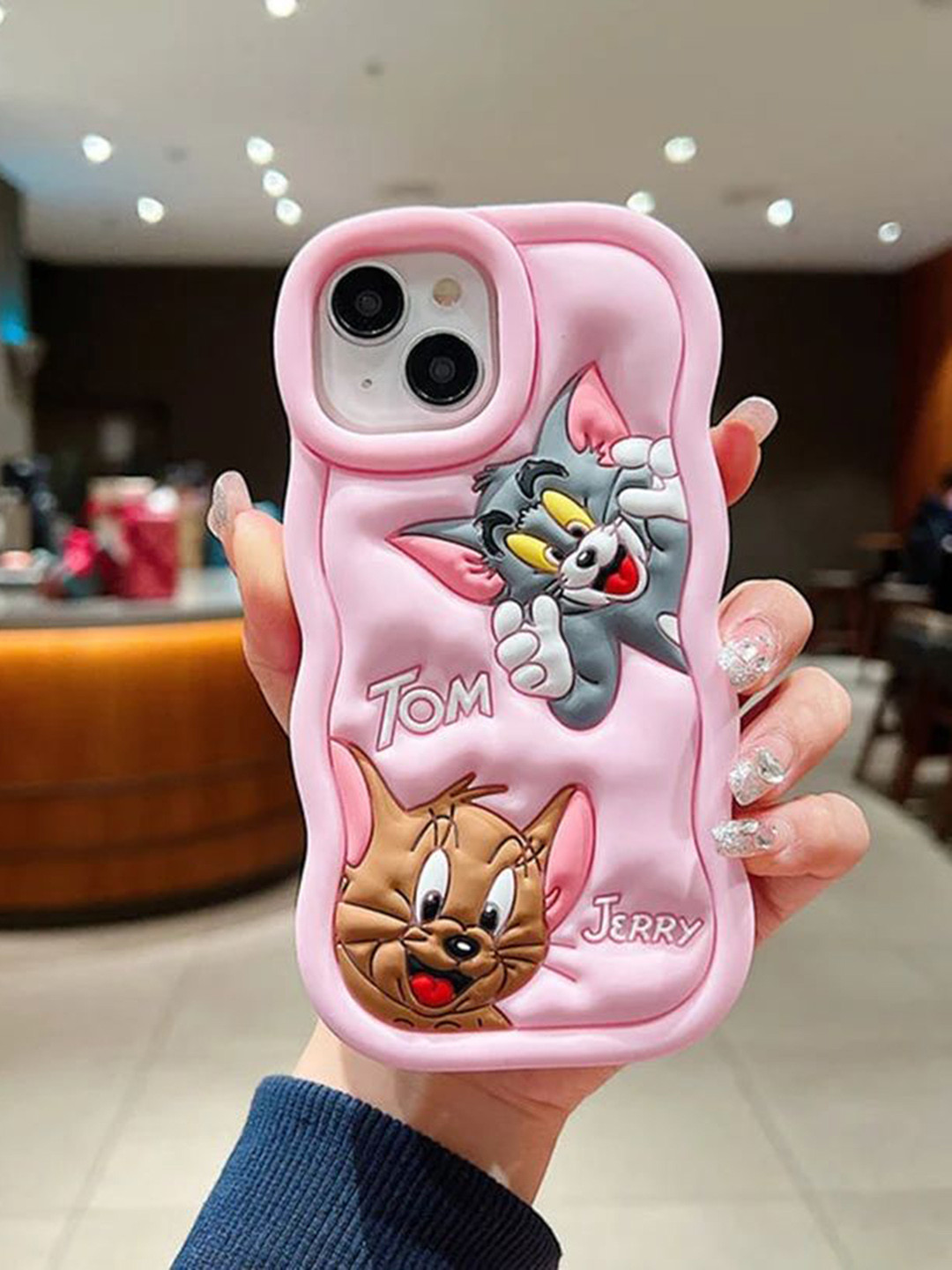 CASE CREATION Tom And Jerry Cartoon Printed iPhone 12 Silicone Back Case