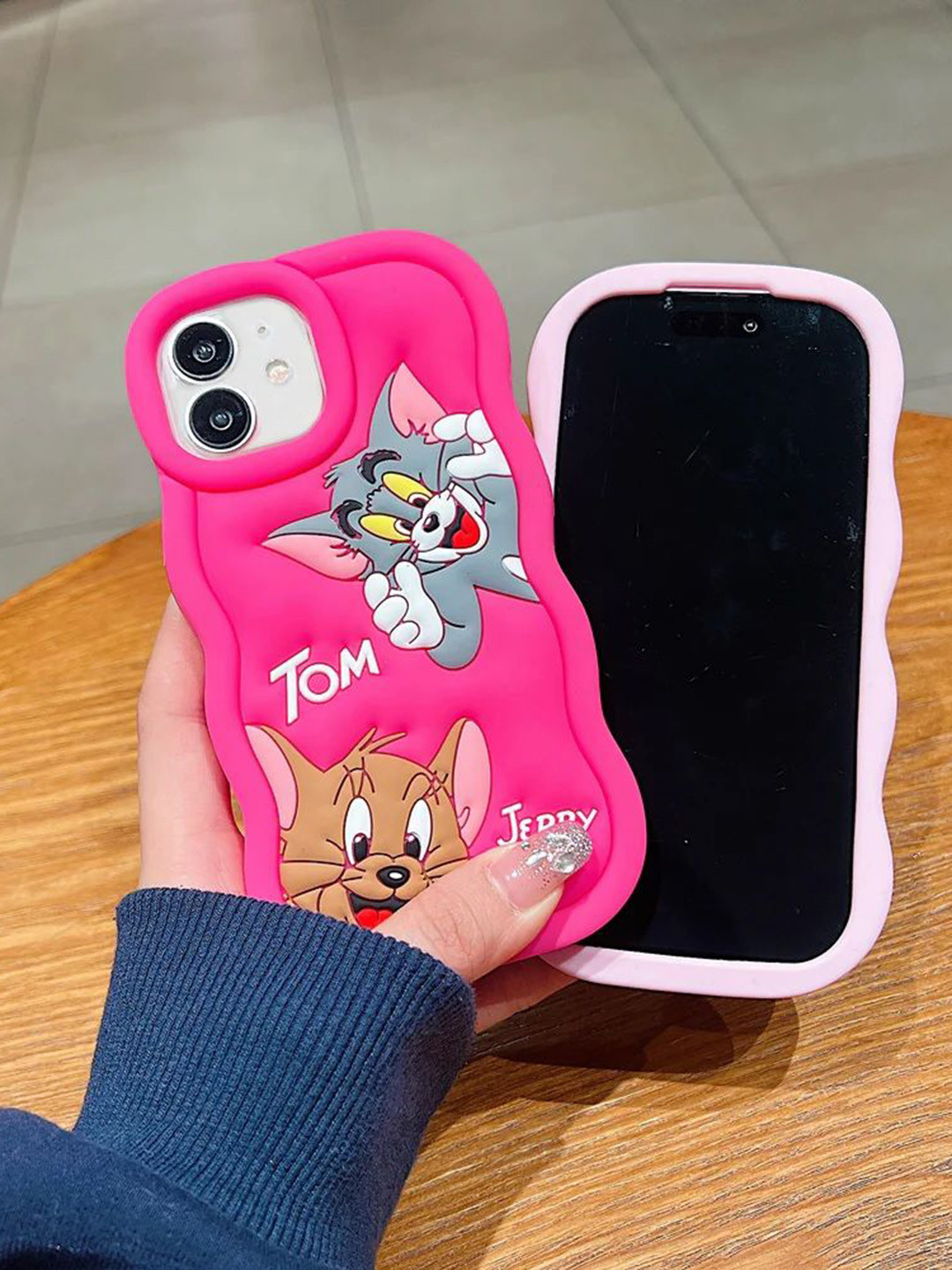 CASE CREATION Tom And Jerry Cartoon Printed iPhone 13 Mini Silicone Back Case