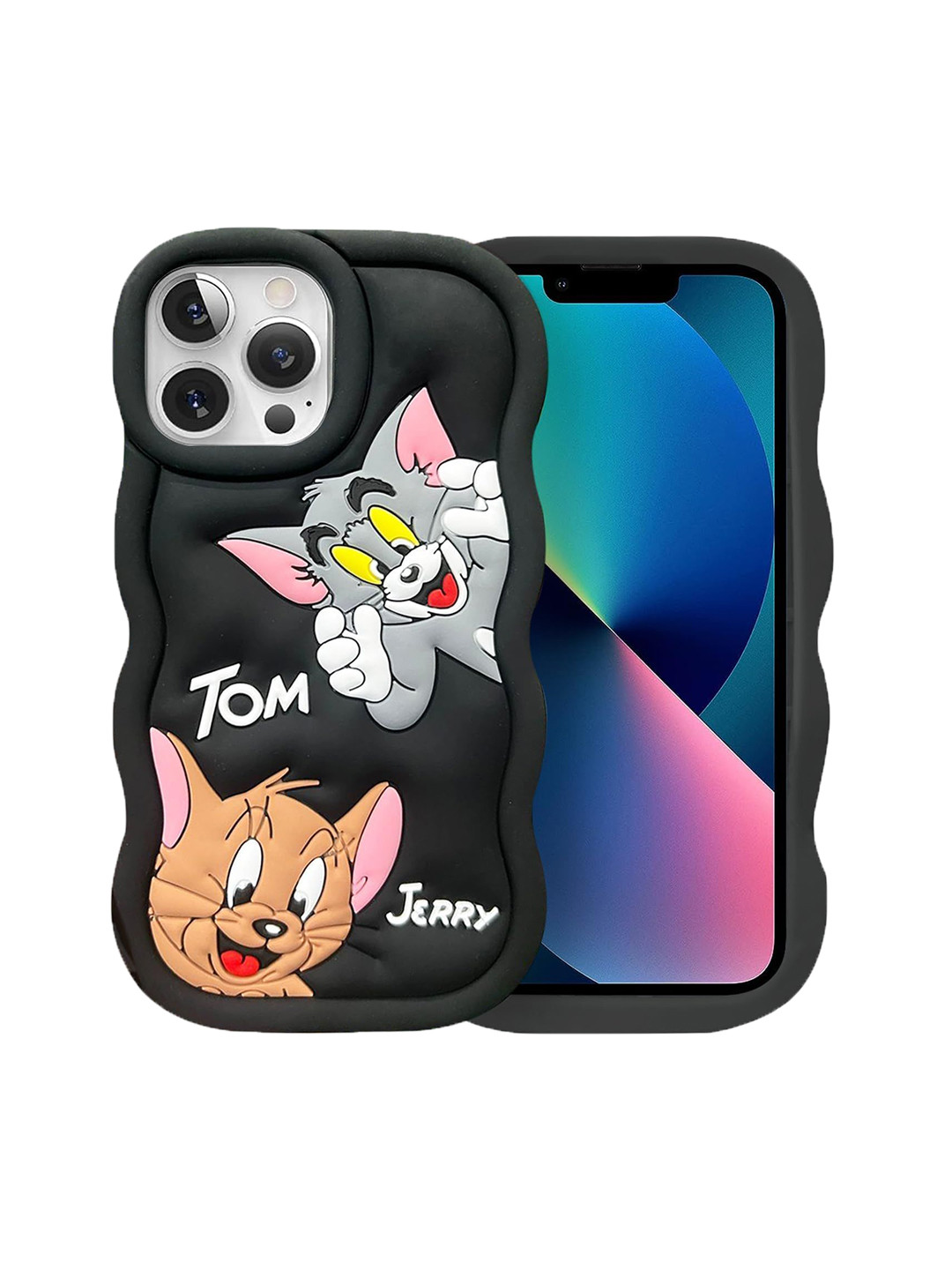 CASE CREATION Tom And Jerry Cartoon Printed iPhone 13 Mini Silicone Back Case