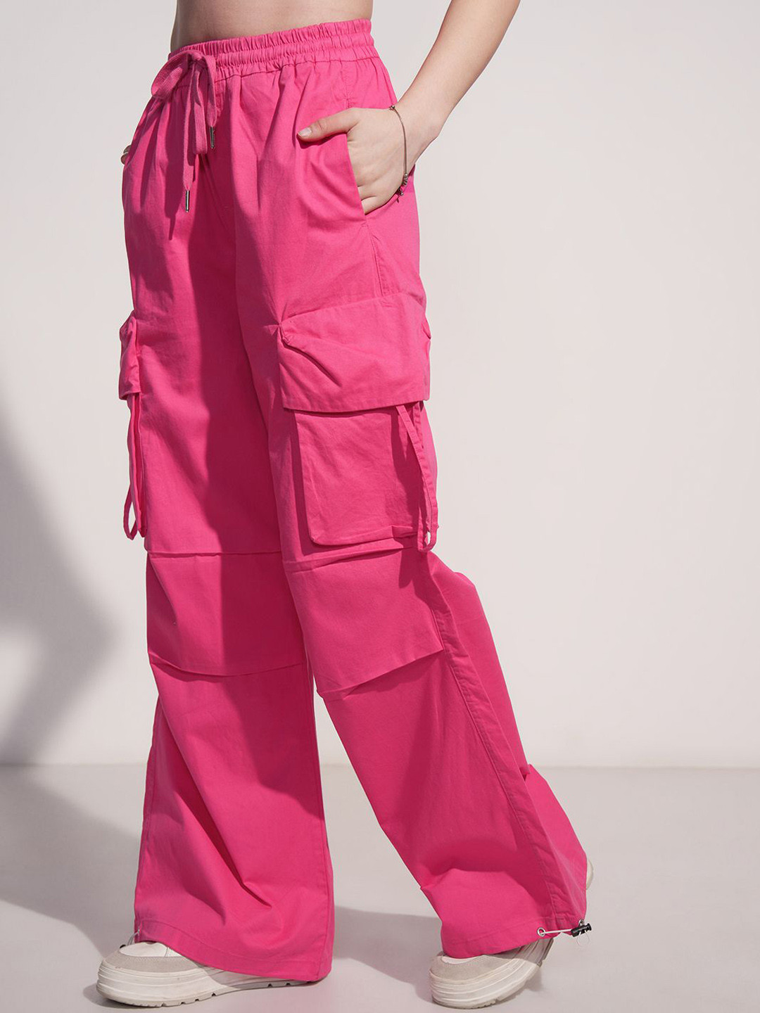 Street By Tokyo Talkies Women Straight Fit Cargo Styles Cotton Joggers