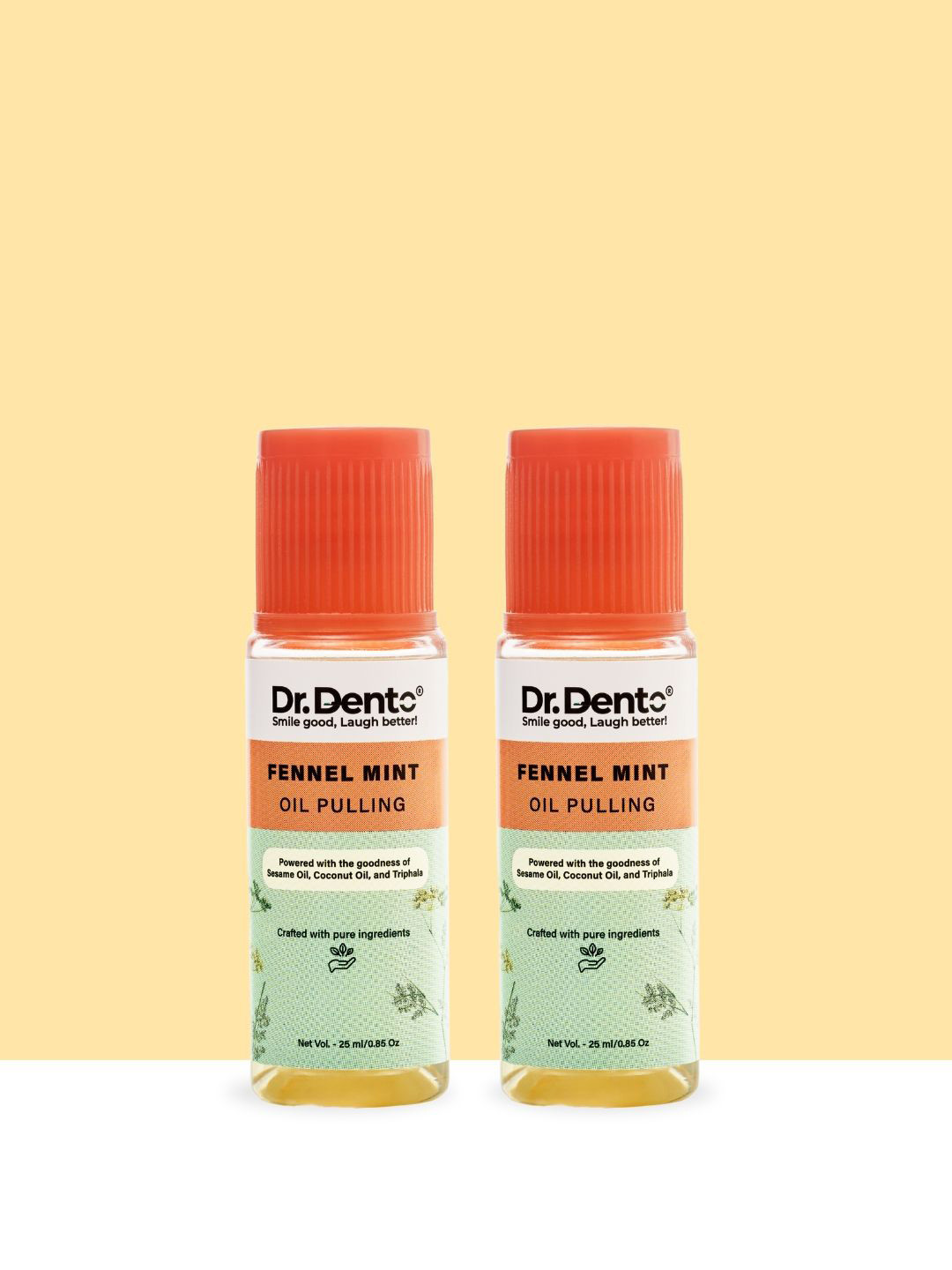 Dr.Dento Set Of 2 Fennel Oil Pulling 25 ml Each