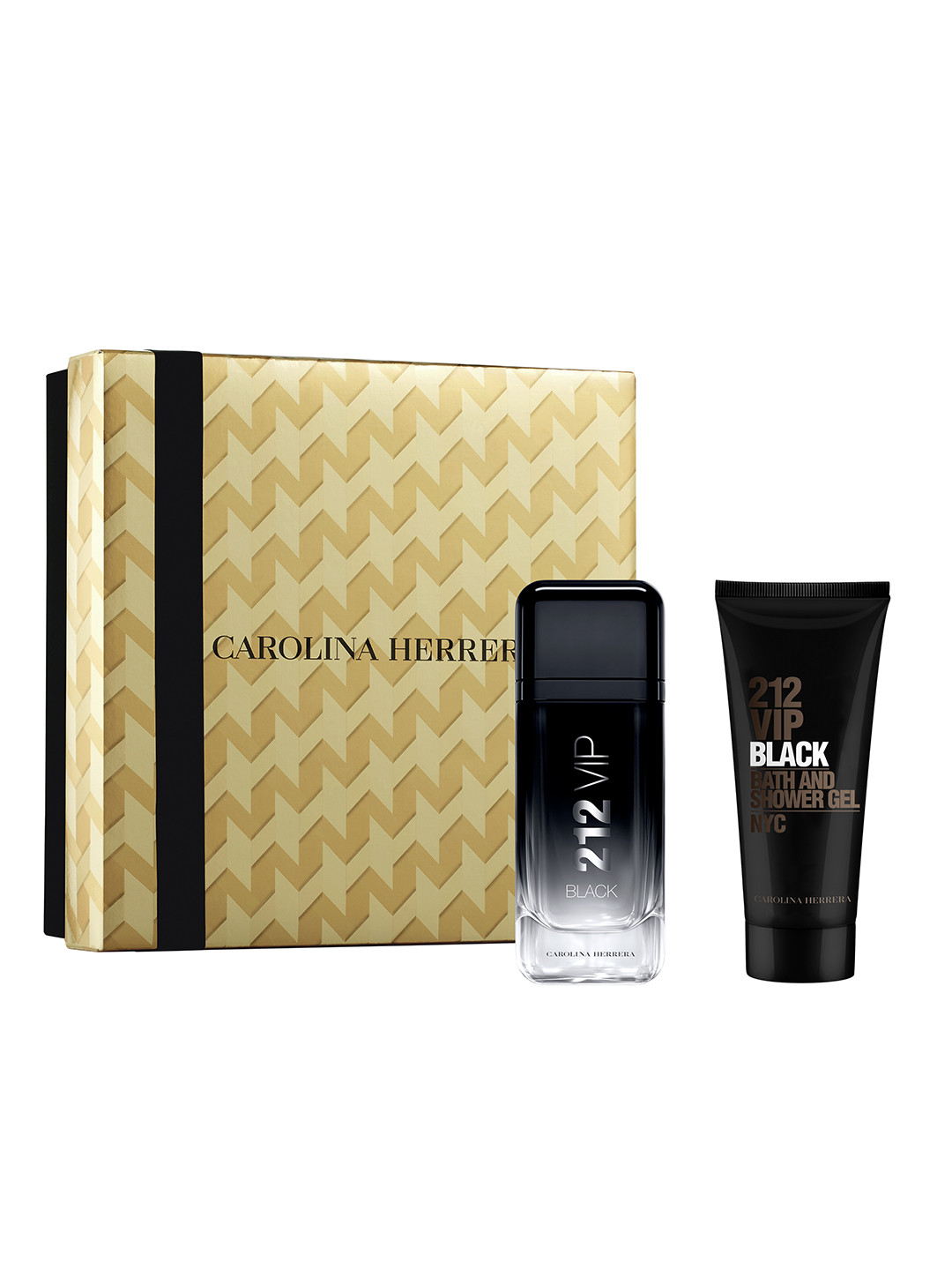 Carolina Herrera Set of 2 Men 212 VIP Black EDP 100ml with Shower Gel 100ml