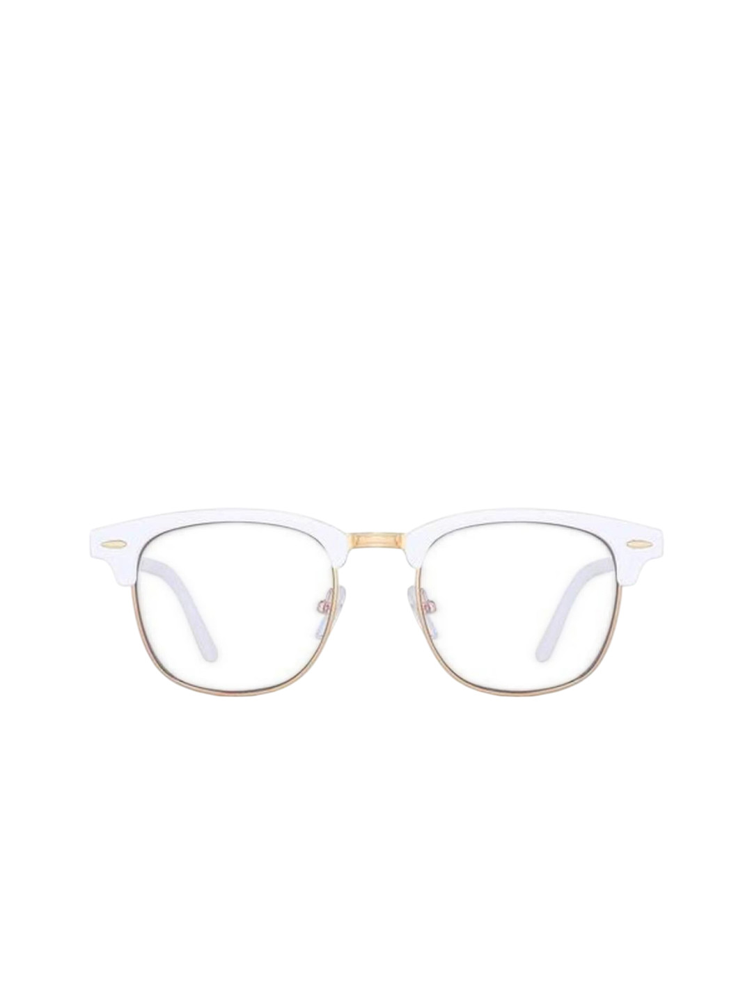 Fashion U Turn Unisex Oval Sunglasses with UV Protected Lens club master white clea