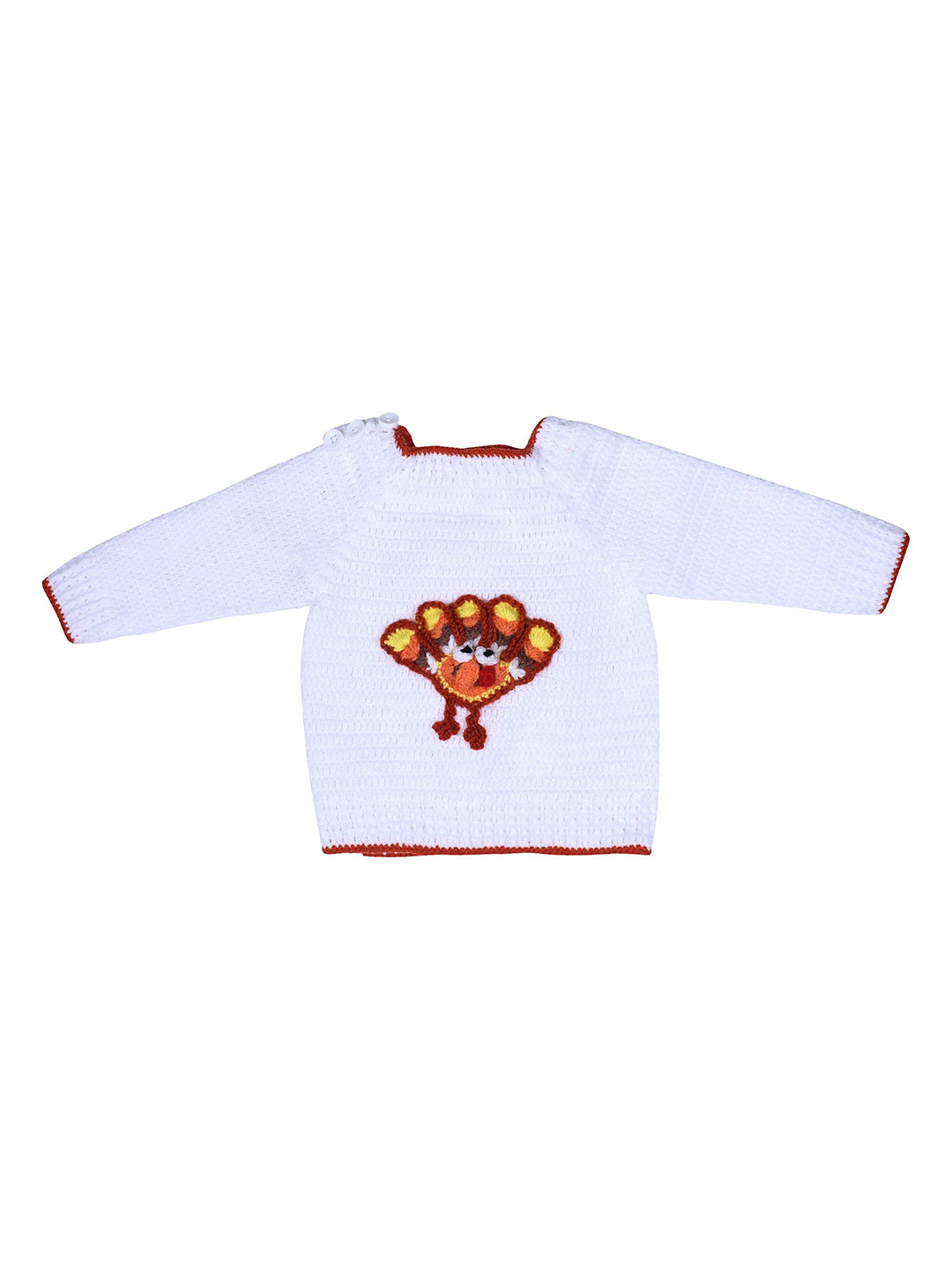 Star Lath Kids-Unisex Self Design Woollen Sweater Vest