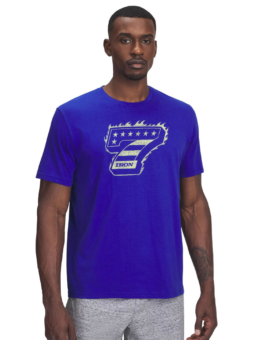 UNDER ARMOUR Typography Printed Round Neck Casual T-shirt