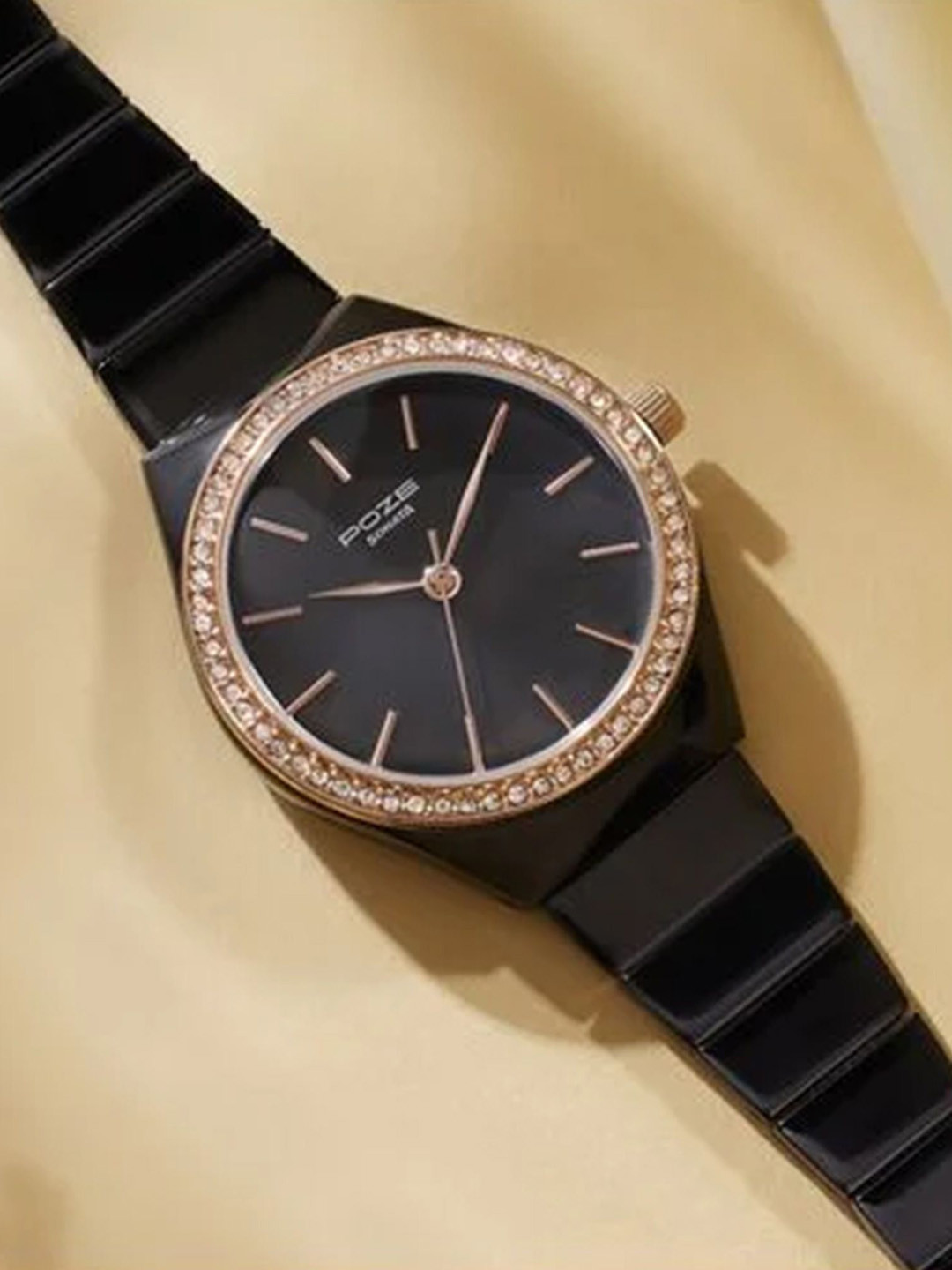 Sonata Poze Quartz Analog Dial Metal Strap Watch for Women - SP80053KM01W